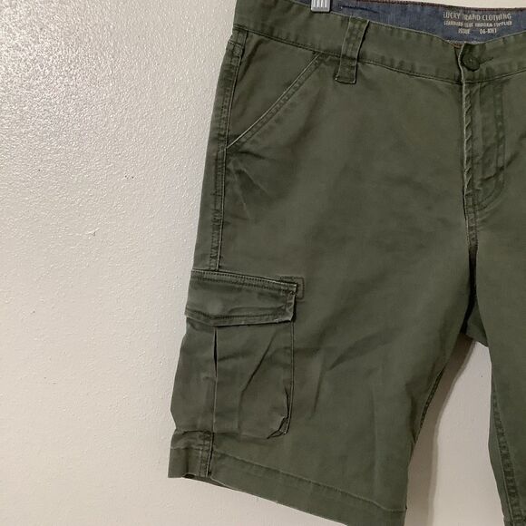 Lucky Brand Unisex Utility Gorpcore Casual Summer Military Khaki Shorts 10/30 - Picture 2 of 8